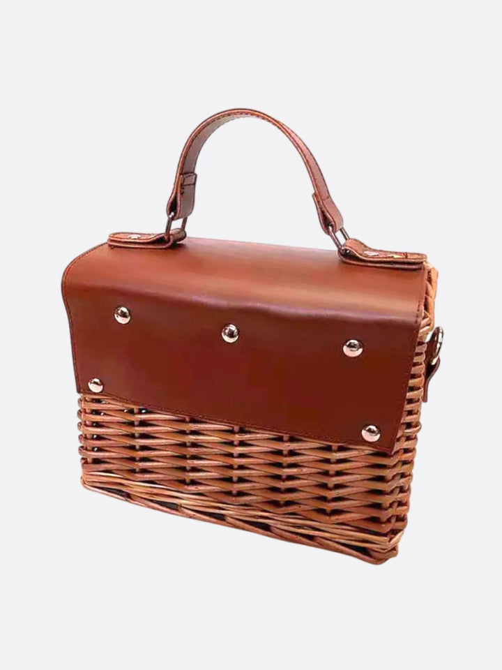 Rectangular rattan bag