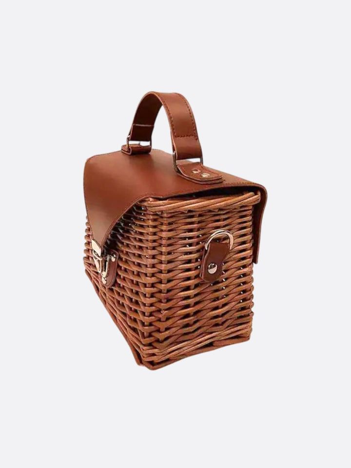 Rectangular rattan bag