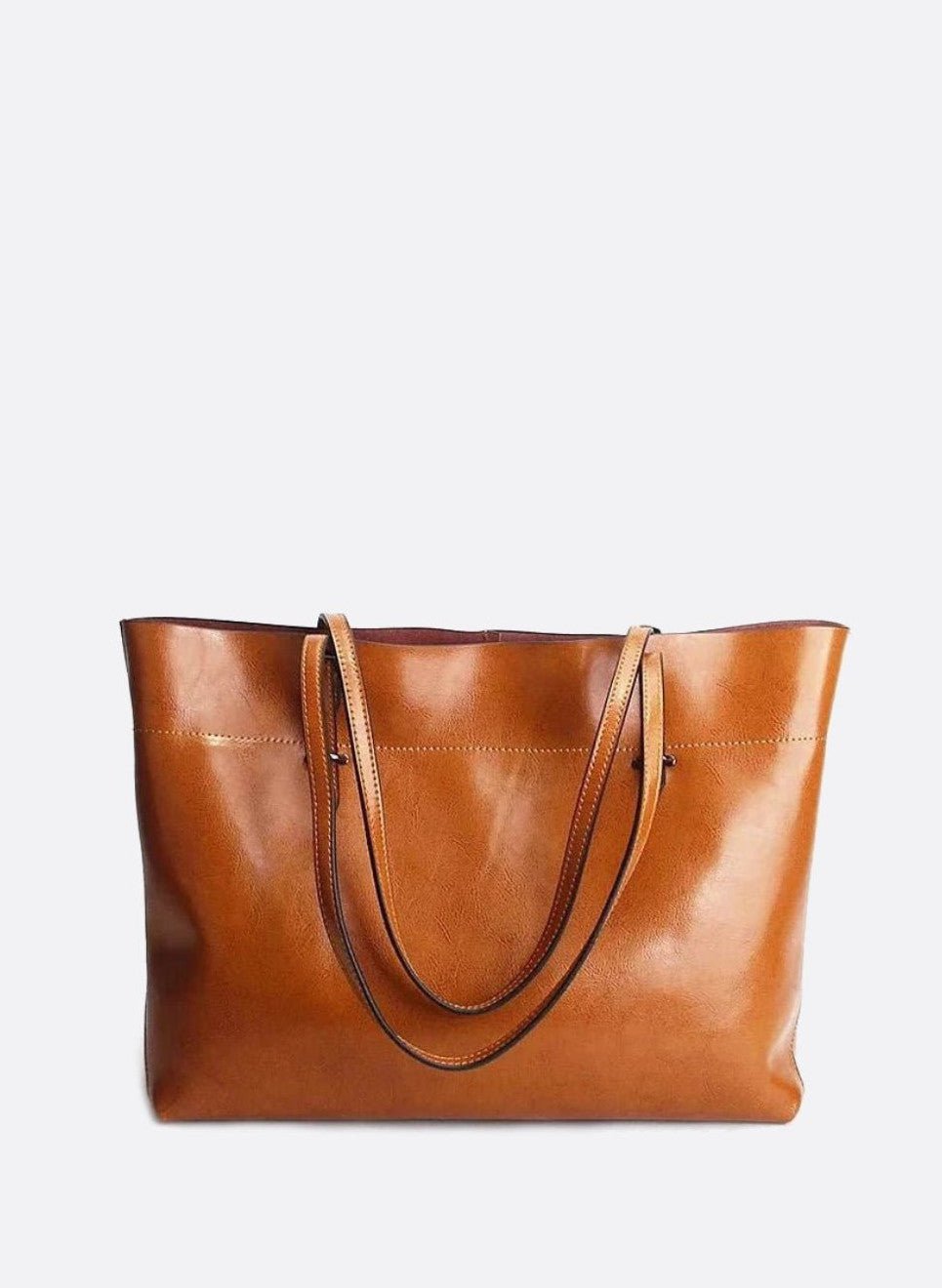 Cabas cuir camel
