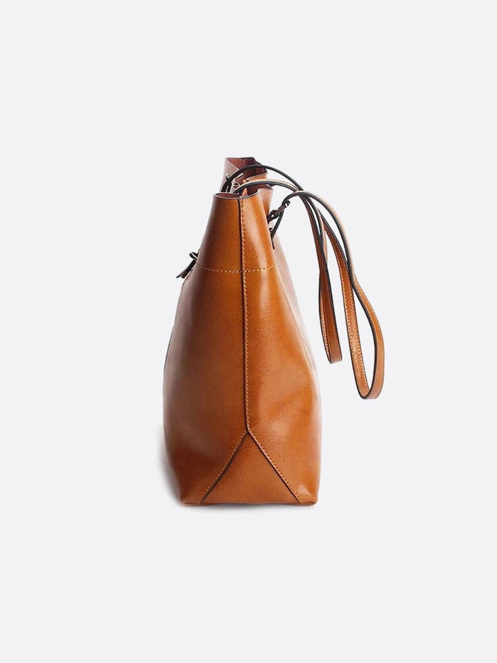 Leather tote