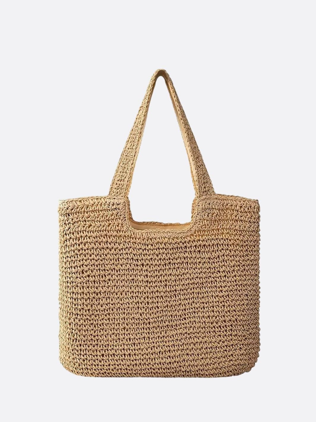 cabas paille camel