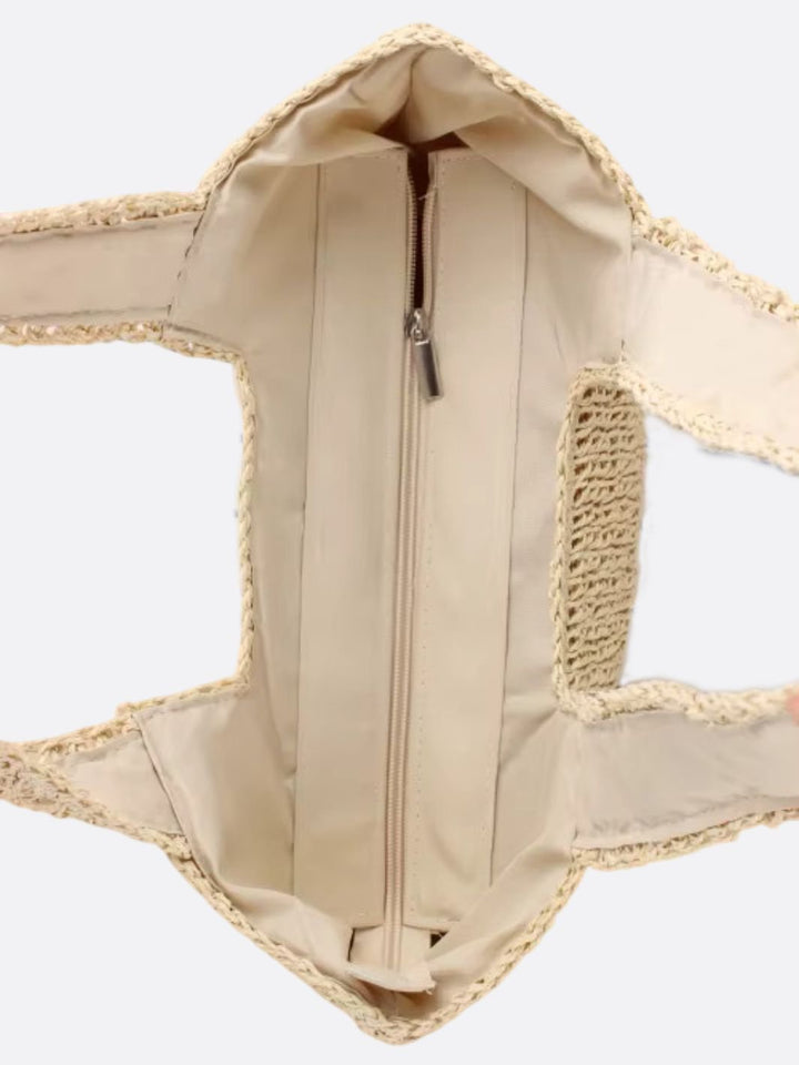 Straw tote bag