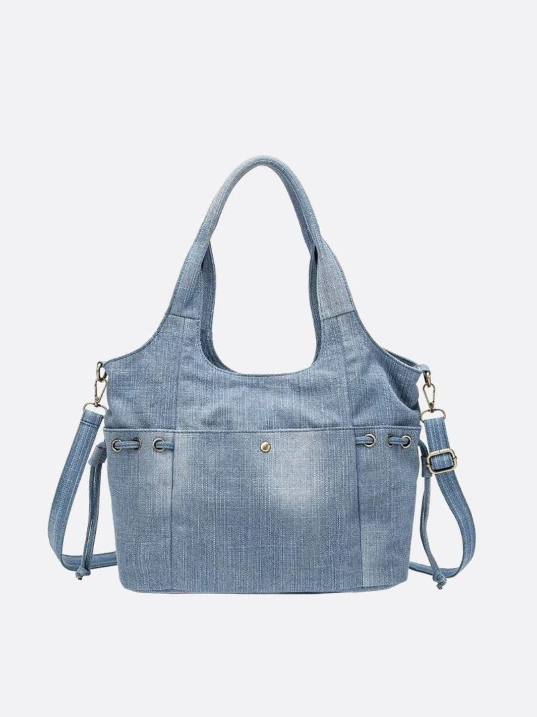 Grand sac jeans bleu ciel
