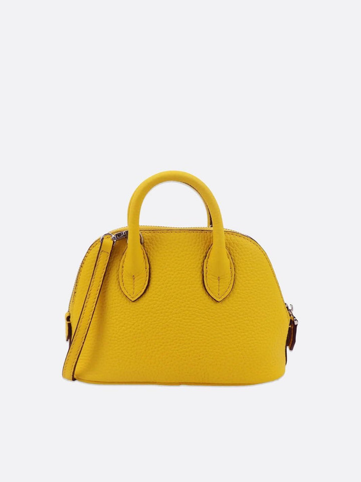petit sac à main cuir jaune