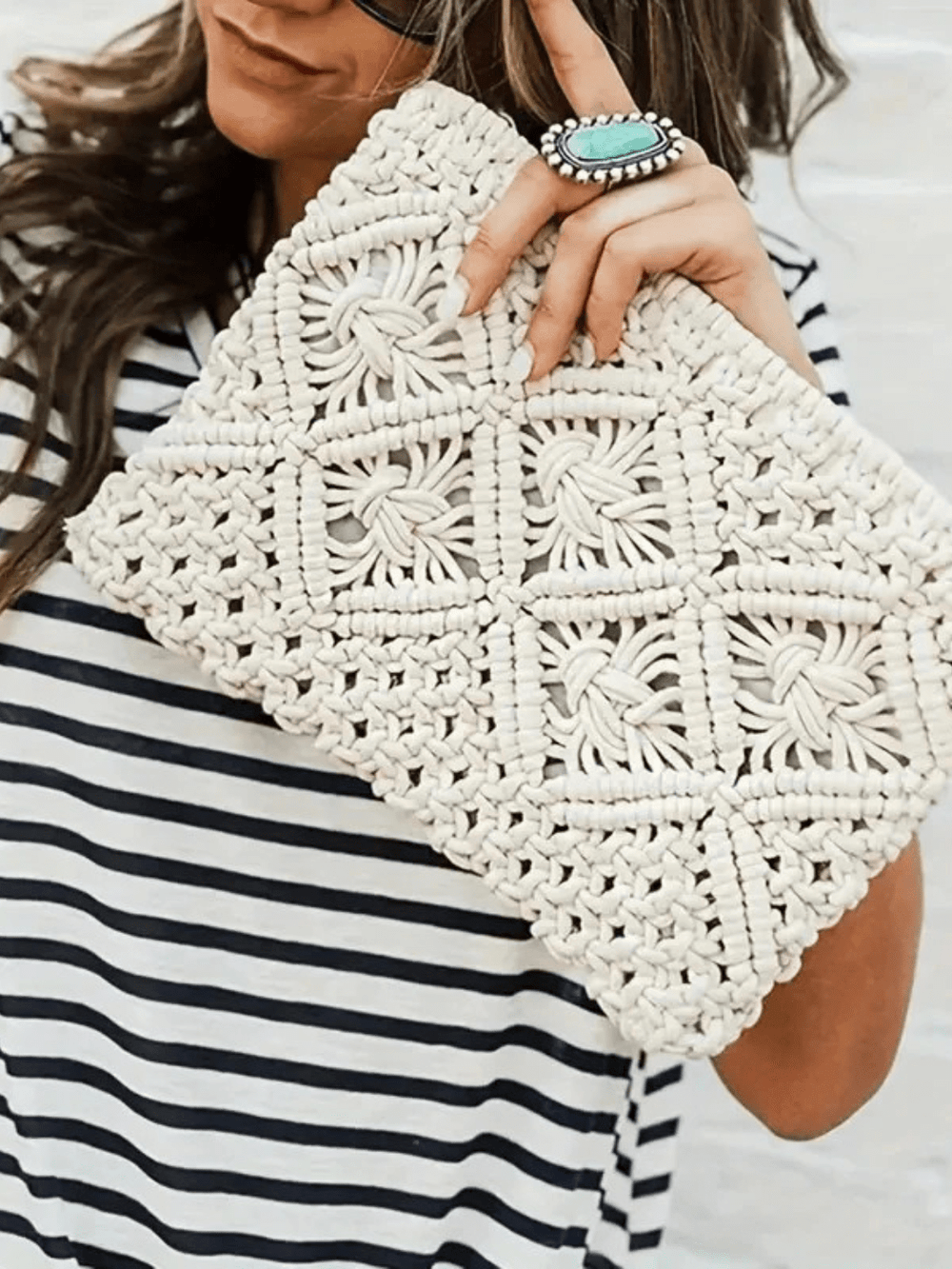 pochette macramé