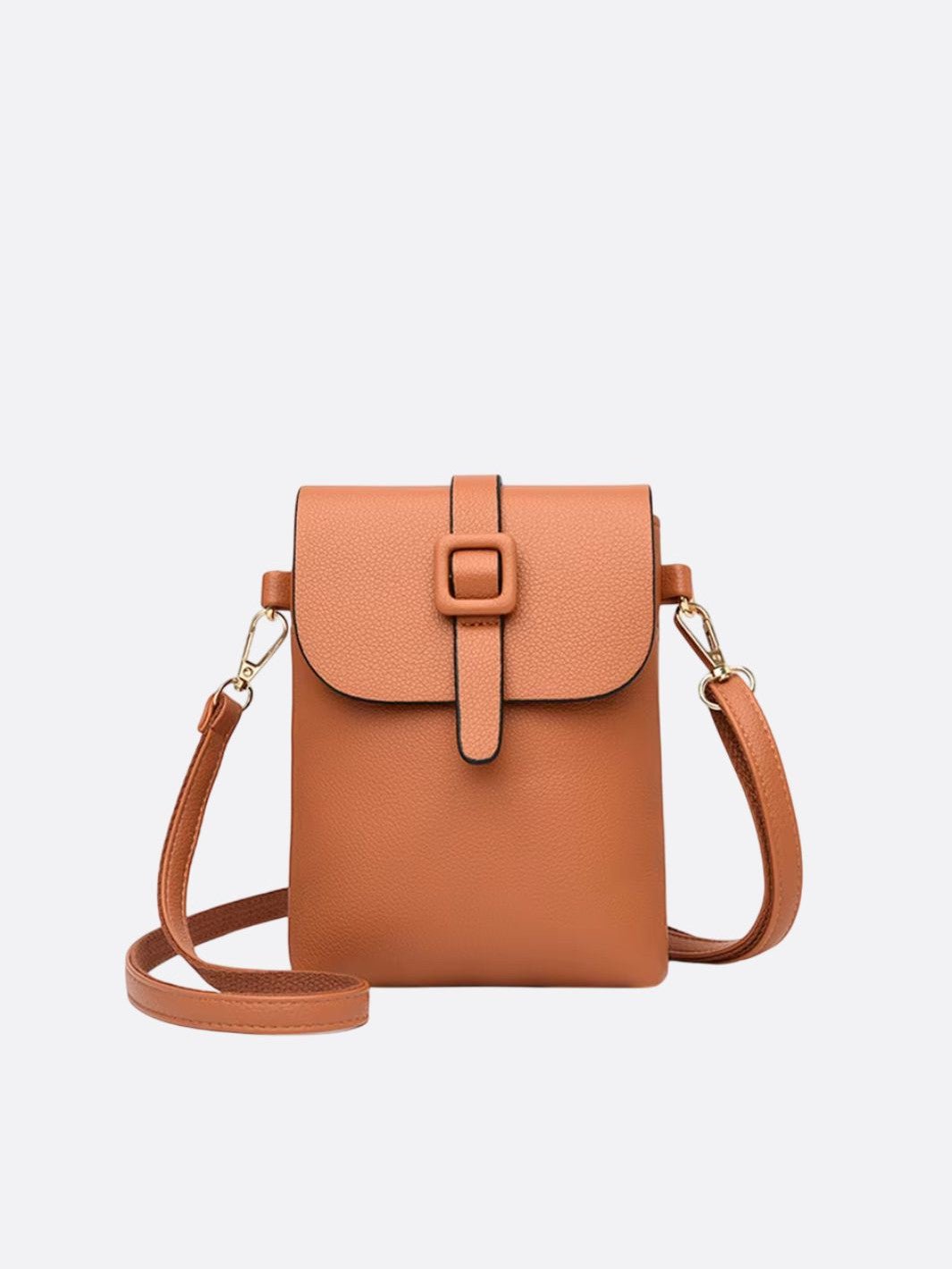 pochette téléphone bandoulière camel