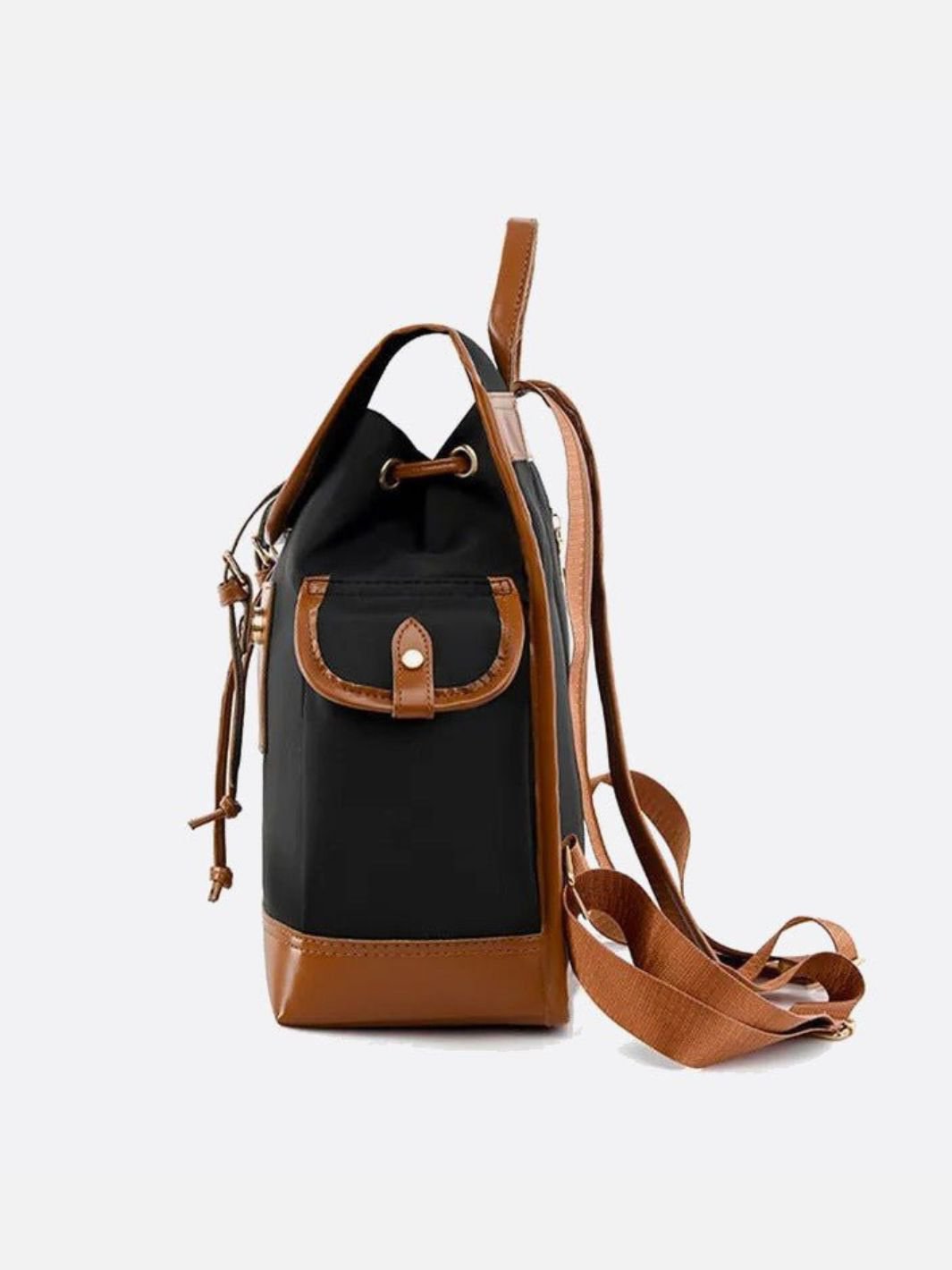 Canvas and leather backpack