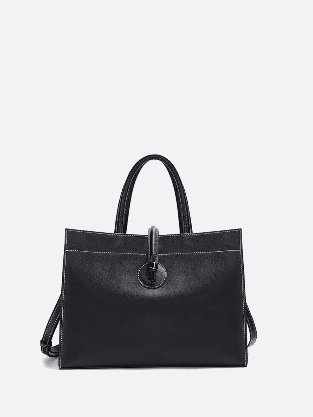 Sac à main cabas cuir noir