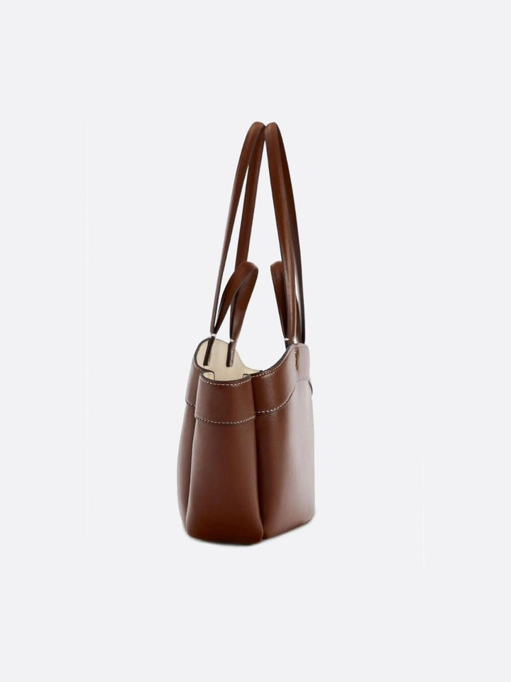 Leather tote bag