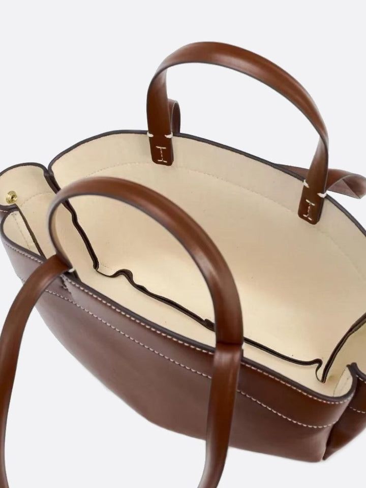Leather tote bag