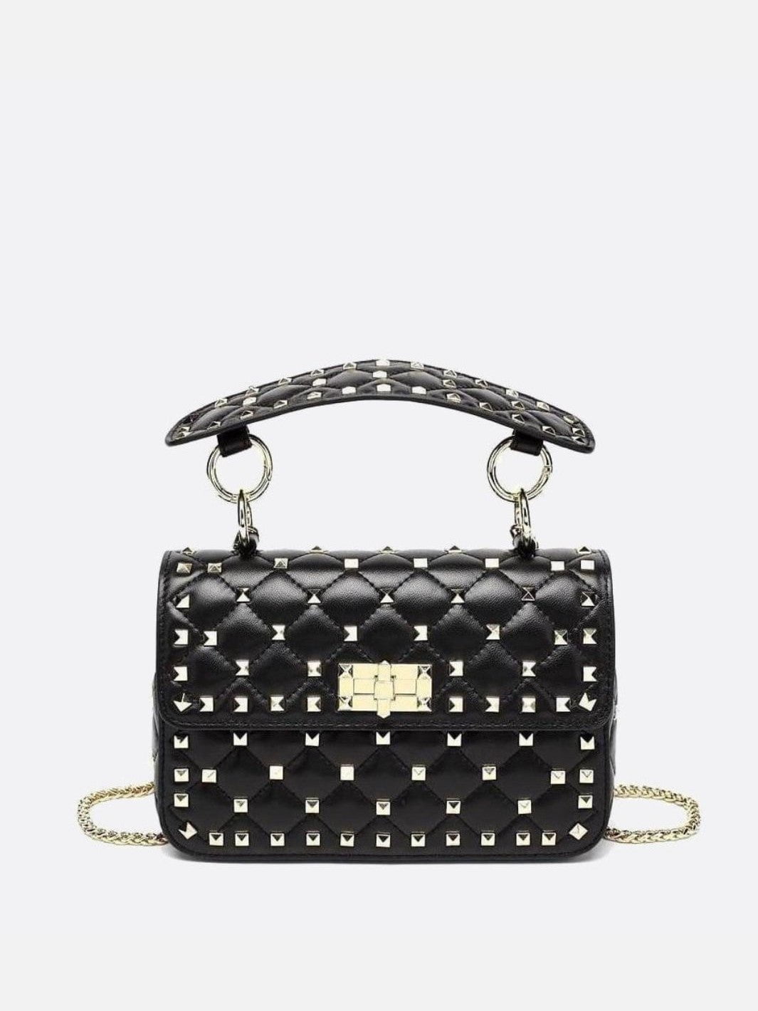 Sac à main clouté noir