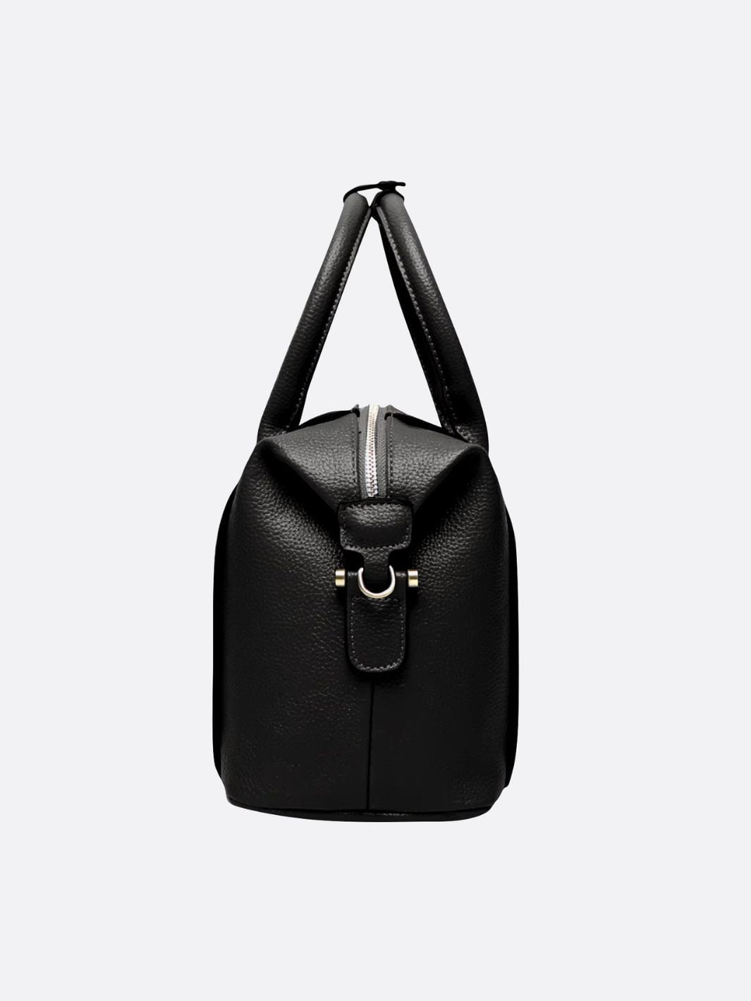 Leather bowling handbag
