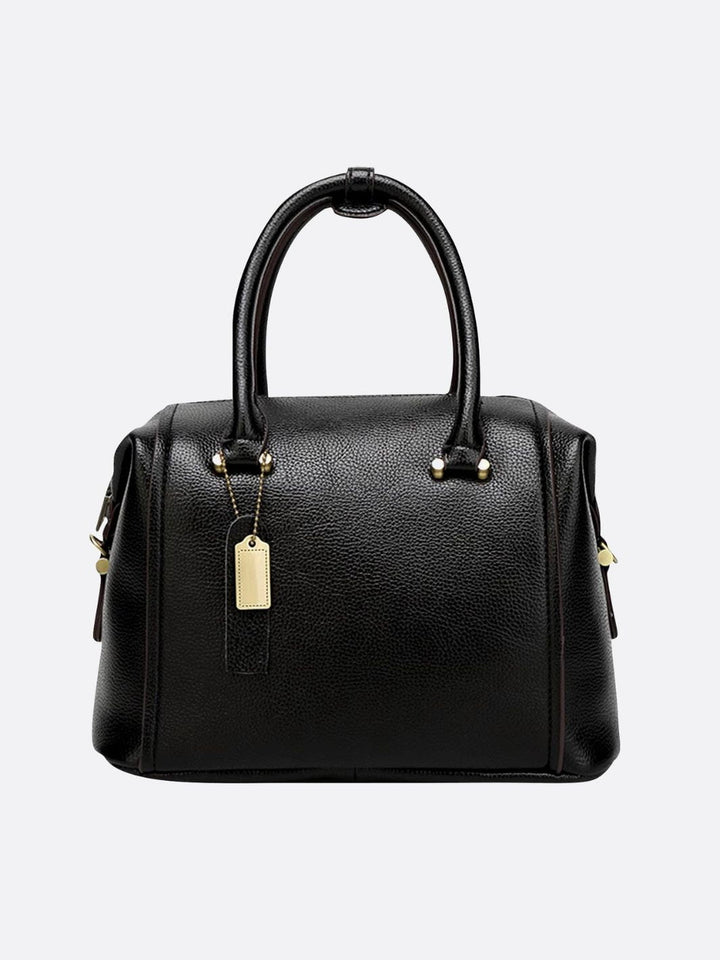 sac à main cuir bowling noir