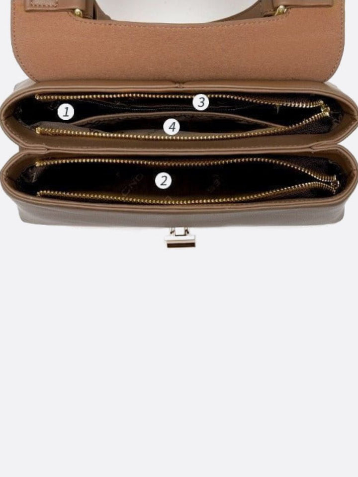 Trapeze leather handbag 