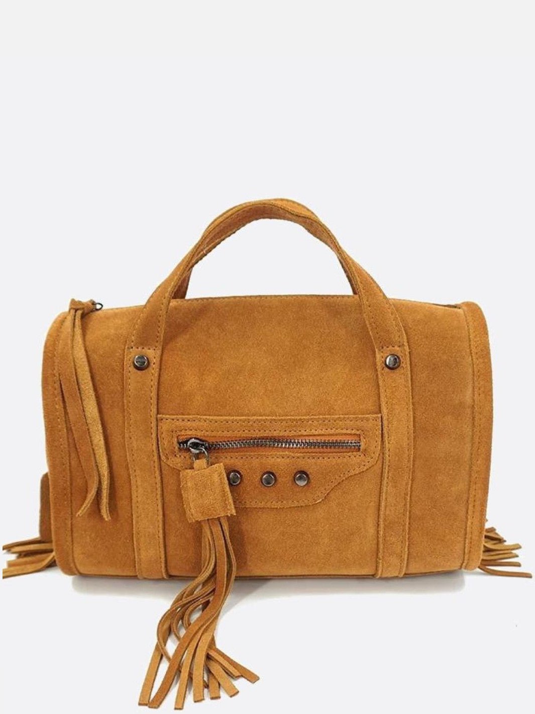Sac à main daim camel