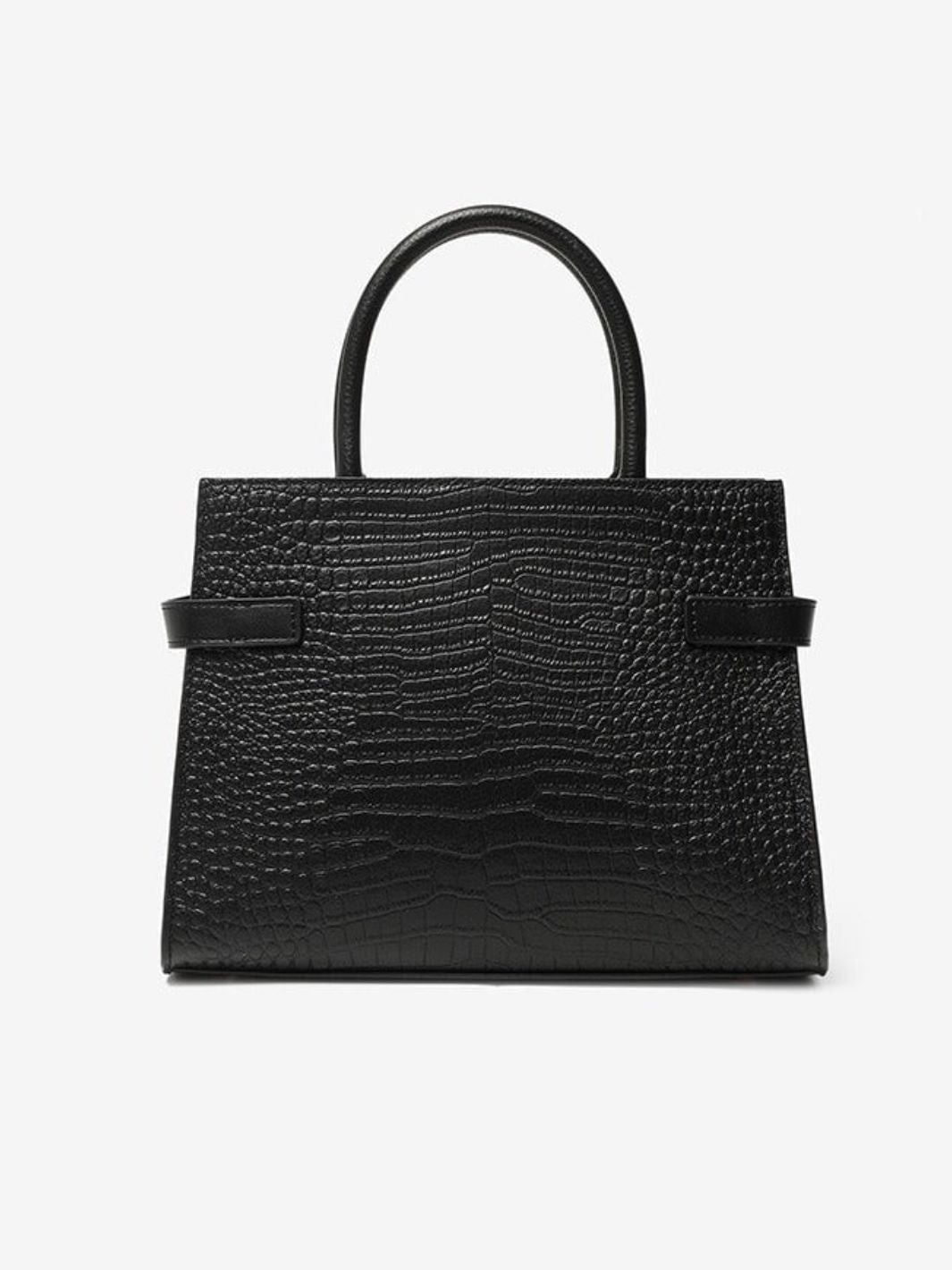 Crocodile trapeze handbag