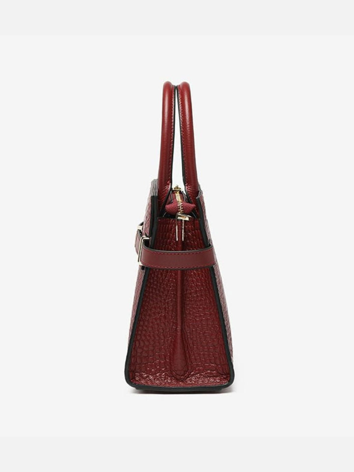 Crocodile trapeze handbag