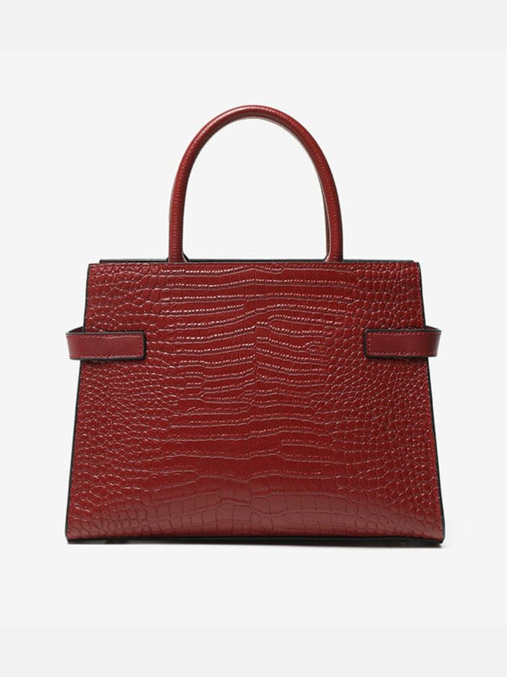 Crocodile trapeze handbag