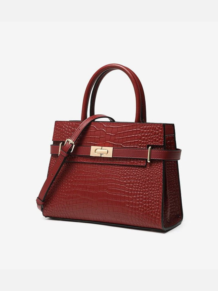 sac à main trapeze crocodile