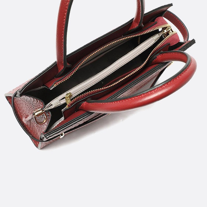 Crocodile trapeze handbag