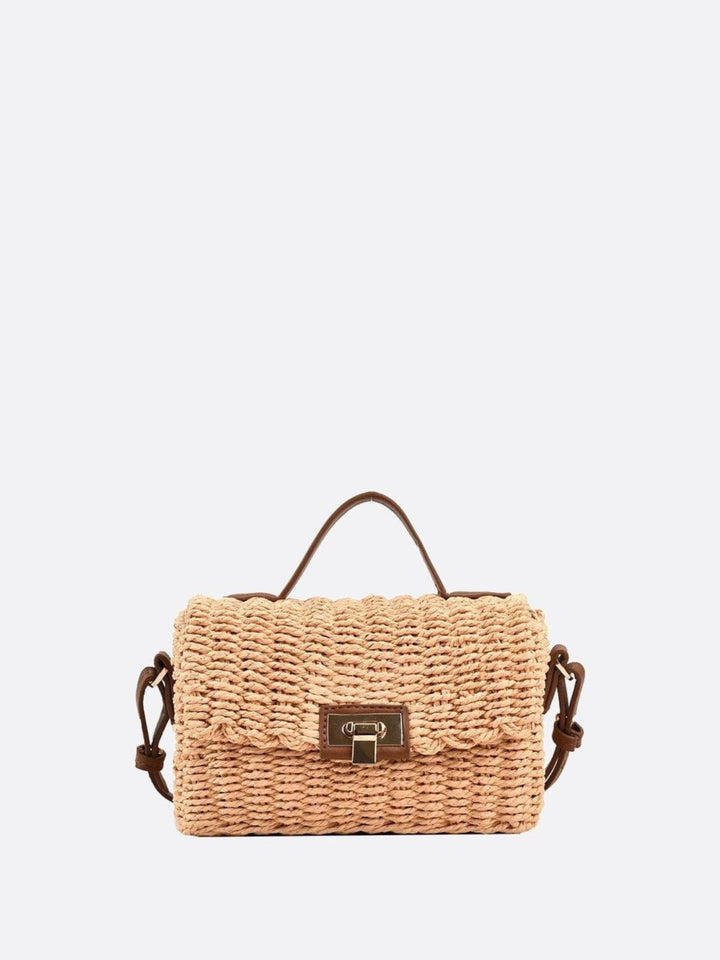 Sac à main cordelette marron clair