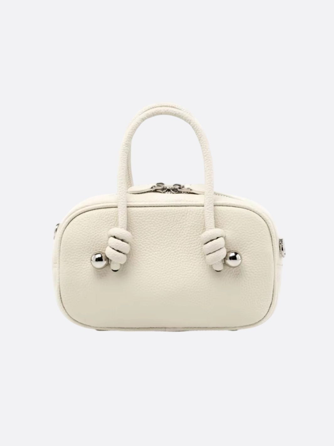 sac à main rectangulaire cuir blanc