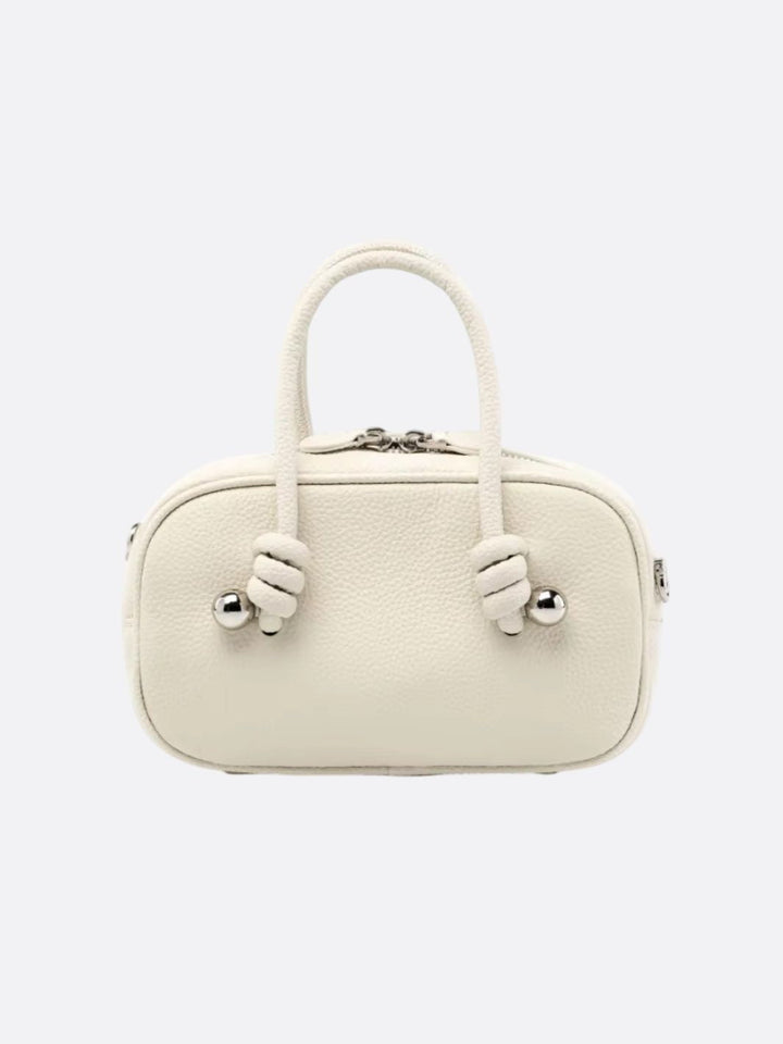 sac à main rectangulaire cuir blanc