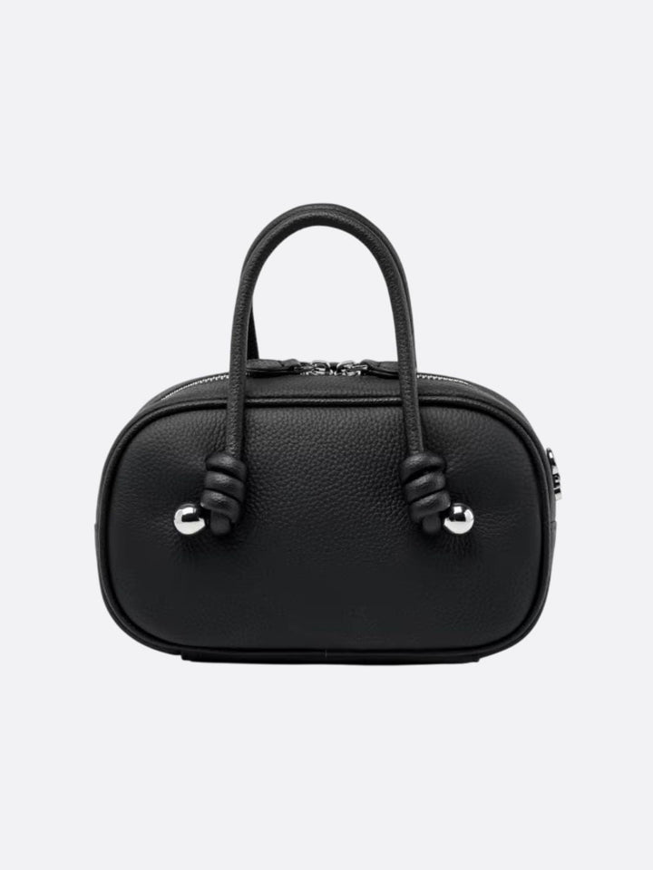 sac à main rectangulaire cuir noir