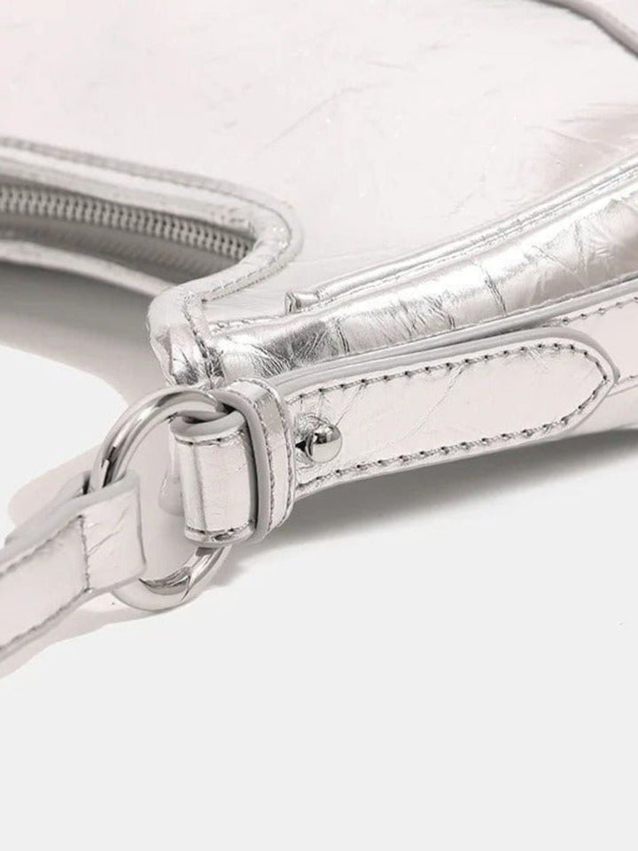 Silver baguette bag