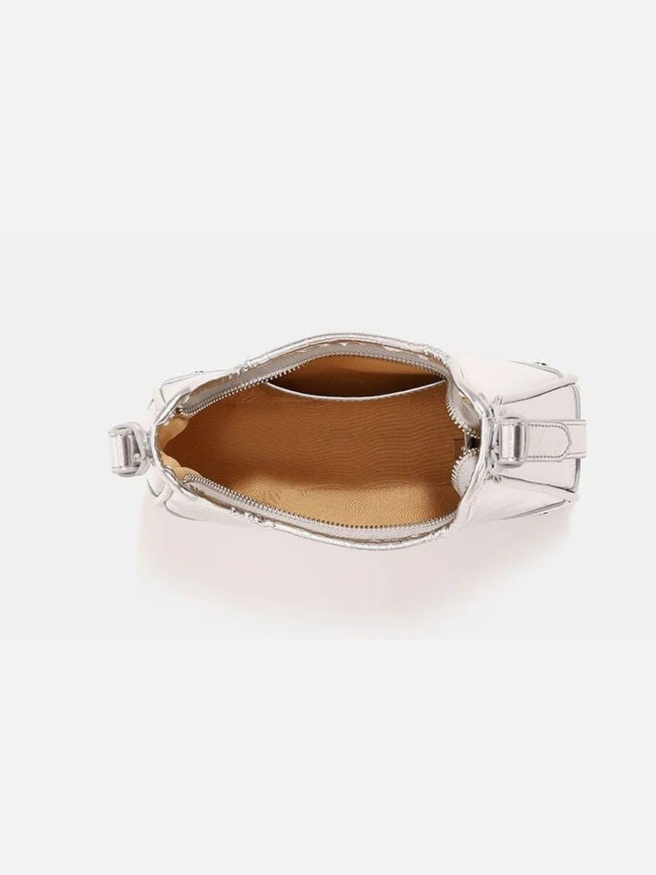 Silver baguette bag