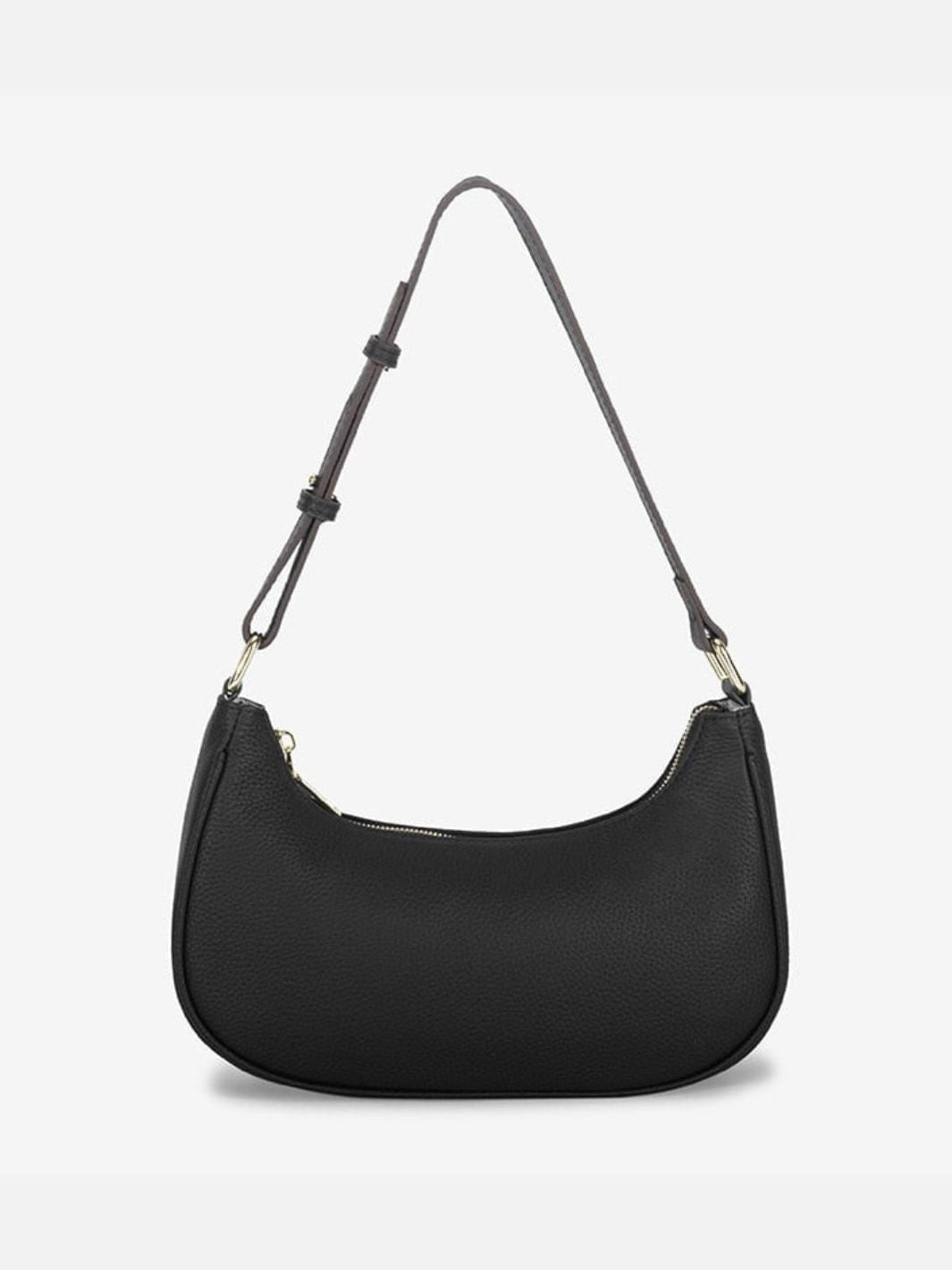 Sac baguette cuir noir