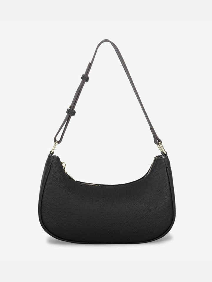 Sac baguette cuir noir