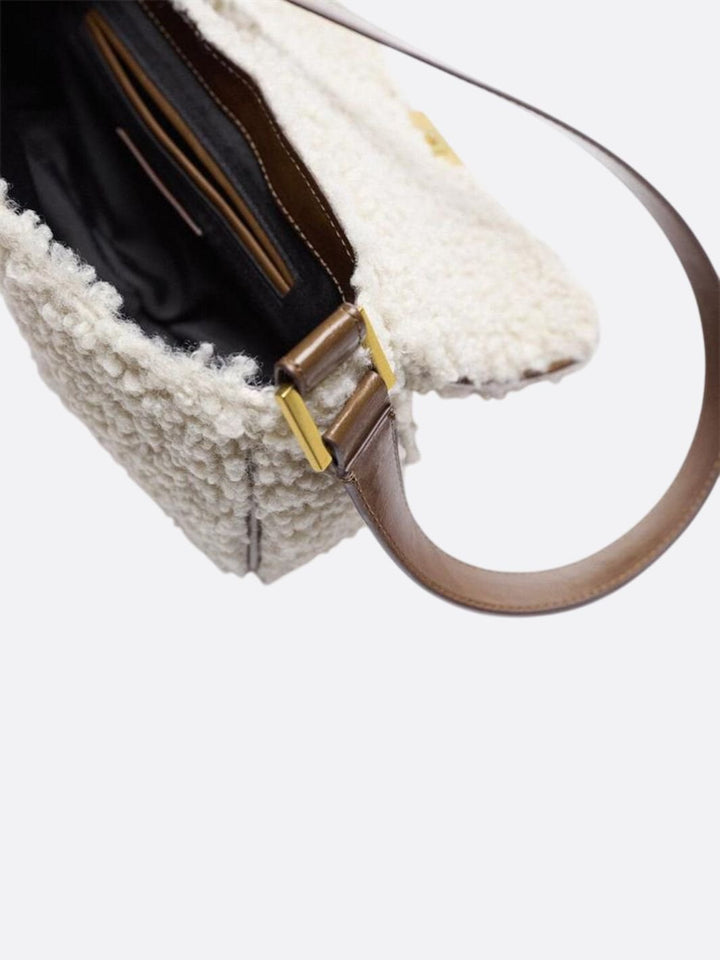 Plush baguette bag