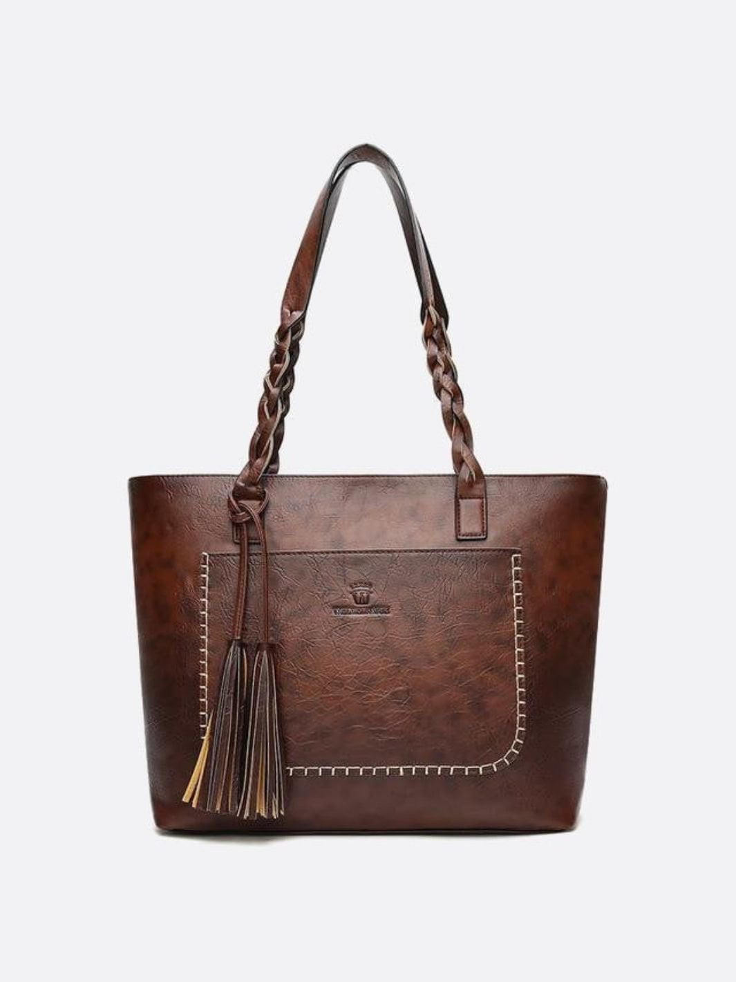 Sac cabas bohème marron