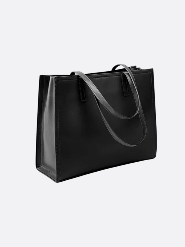 sac cabas cuir noir femme
