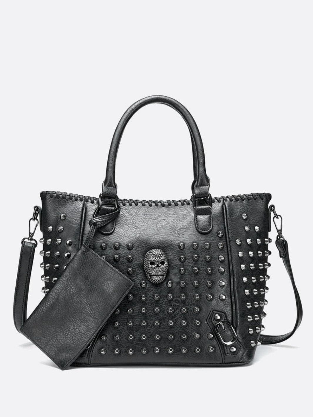 Sac cabas cuir clouté