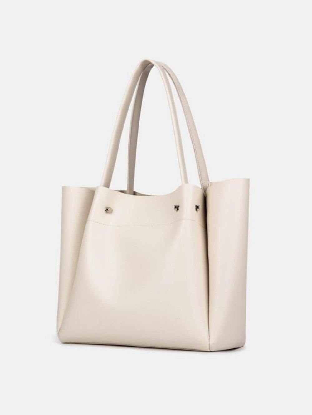 sac cabas blanc cuir