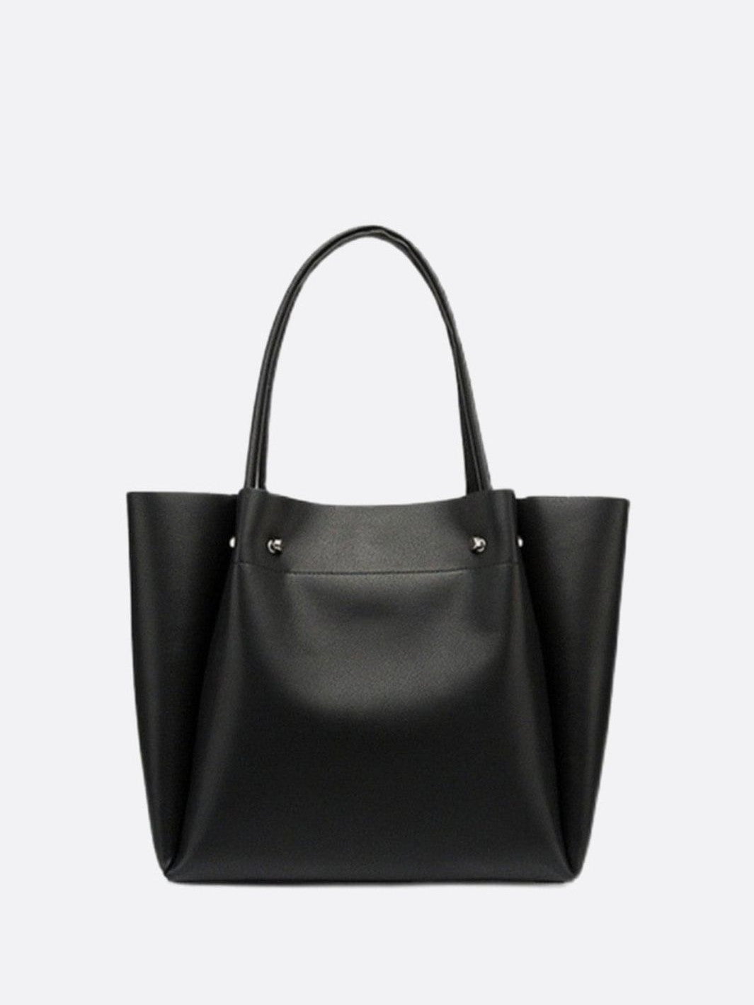 Sac cabas cuir noir