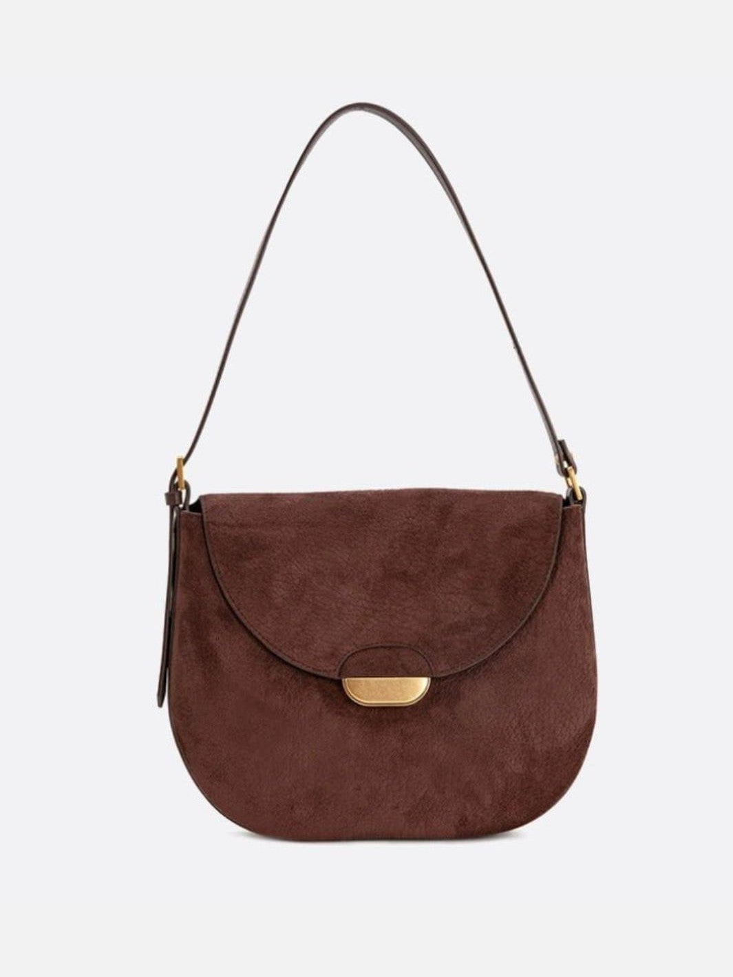 sac cuir porté épaule marron