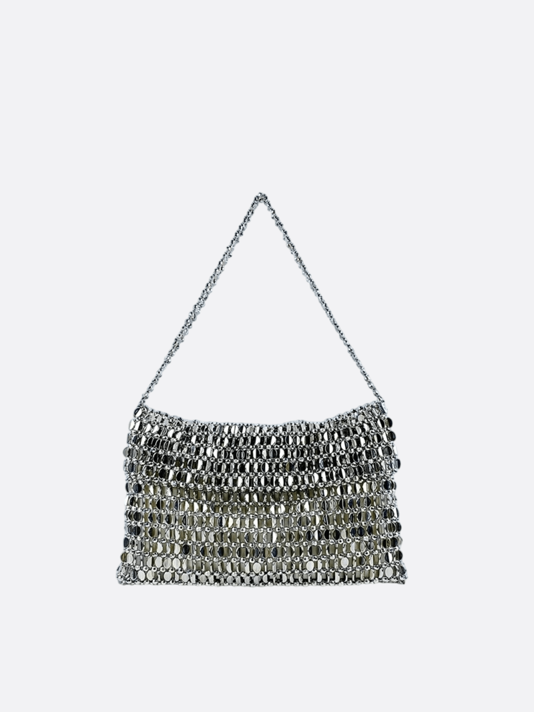 sac épaule argenté