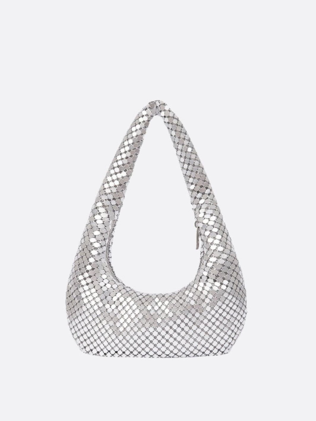 Sac épaule sequin argenté