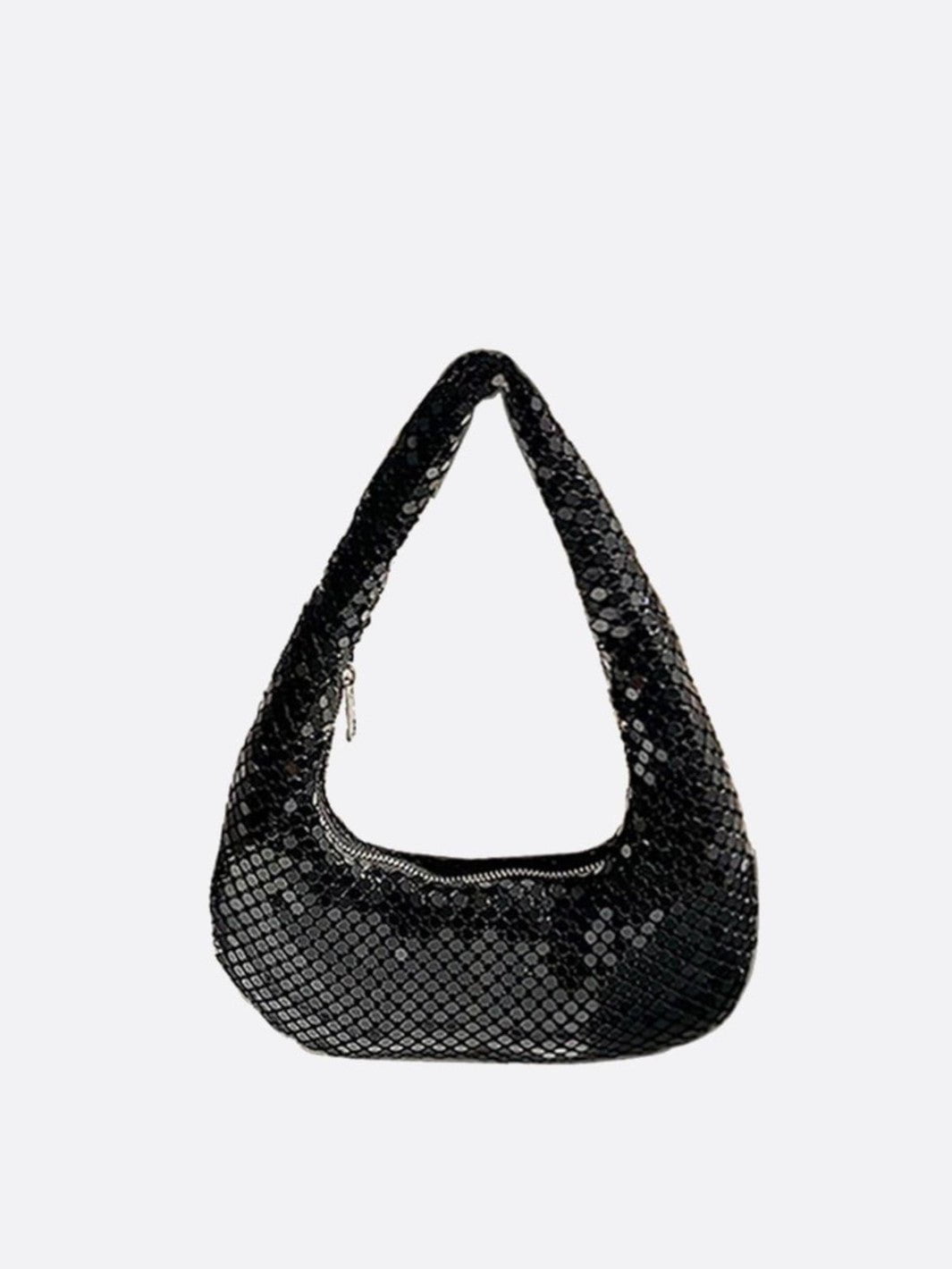 Sac épaule sequin noir