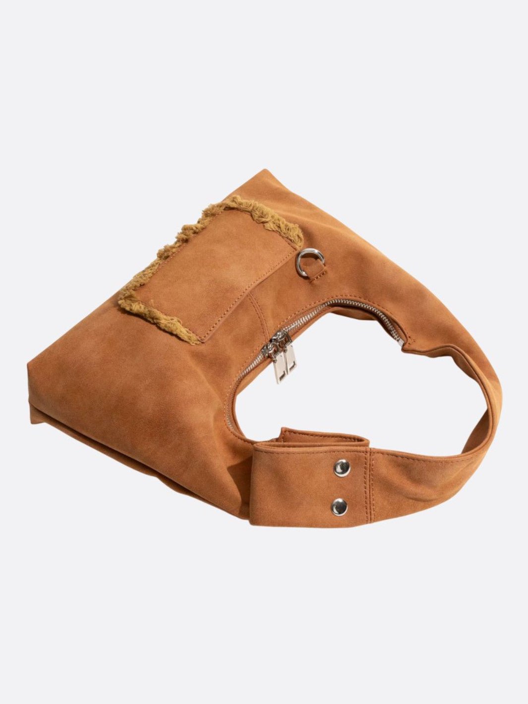 Suede hobo bag