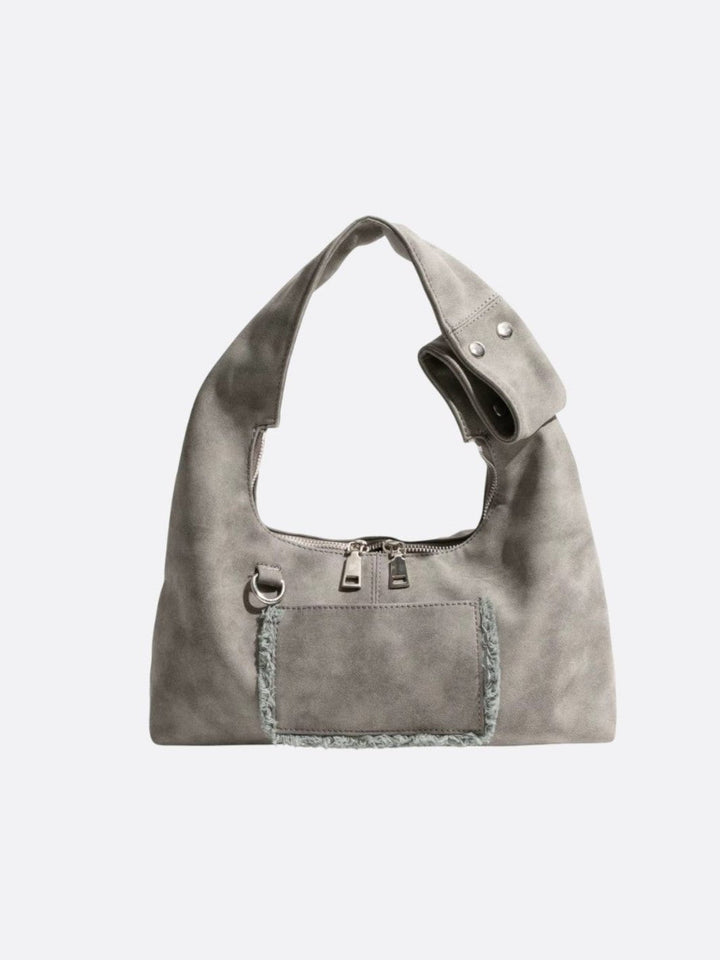 sac daim hobo gris