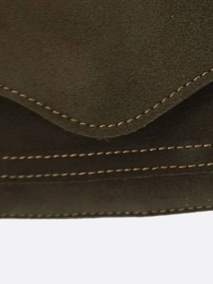Khaki suede bag