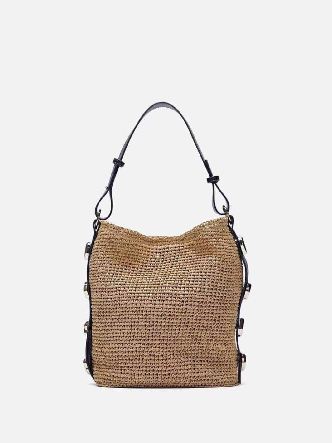 Sac paille porte épaule