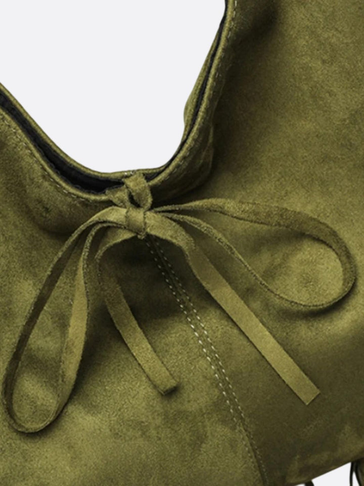 Suede tote bag
