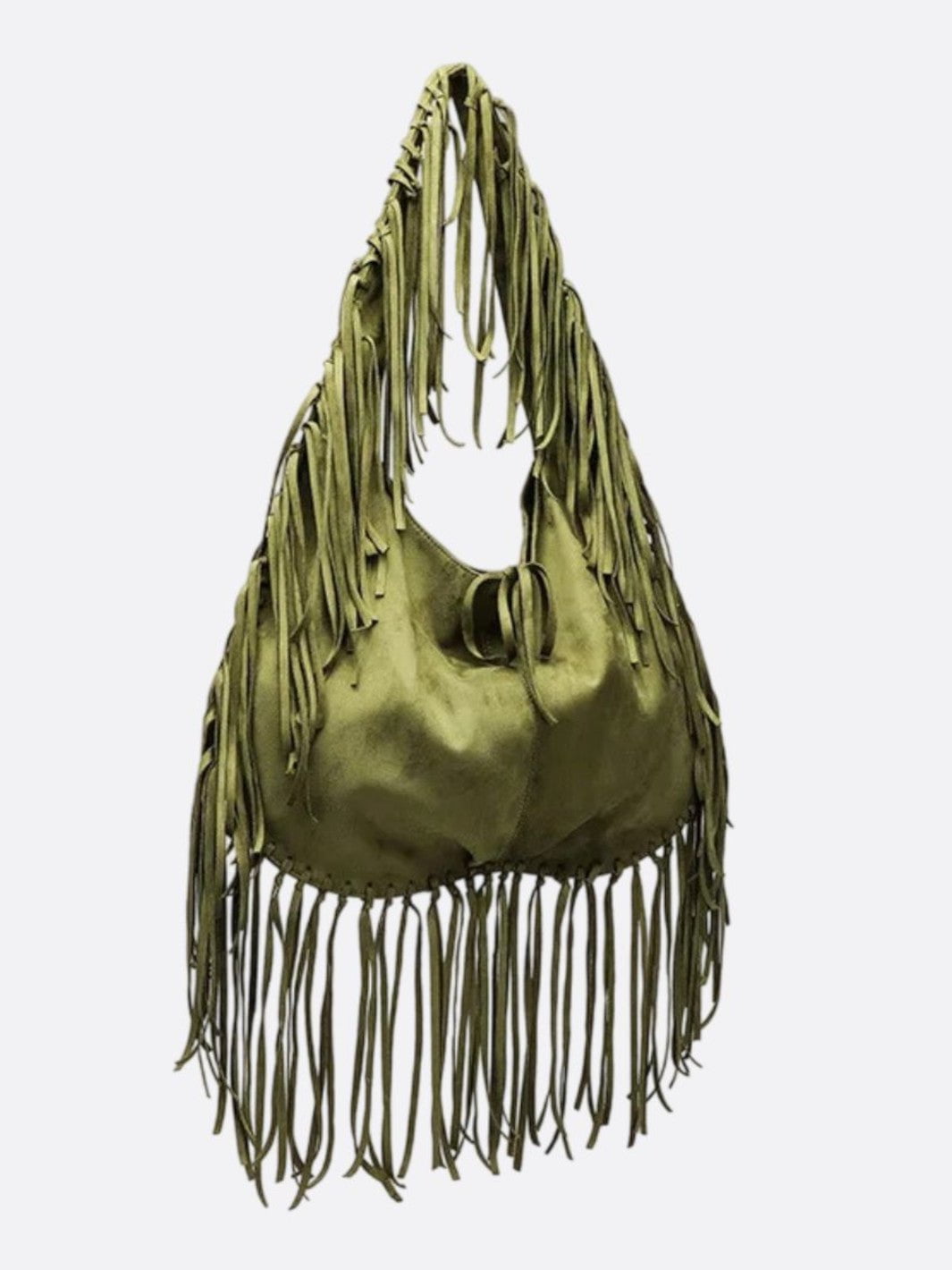 sac daim vert olive