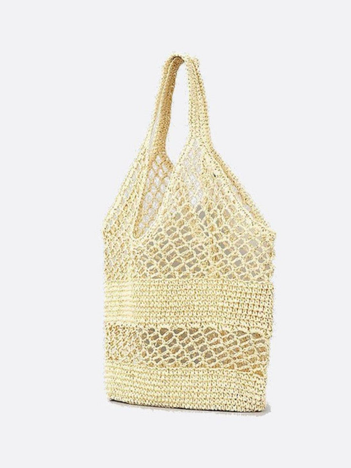 Sac fourre-tout paille crochet