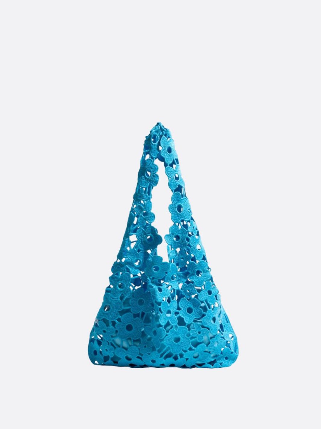 Sac fourre-tout fleuri bleu
